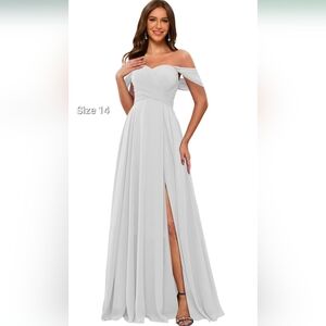 Amazon Elegant One Shoulder White Dress